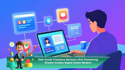 Side Hustle Freelance Berbasis Skill Pendukung Kreator Konten Digital Online Modern